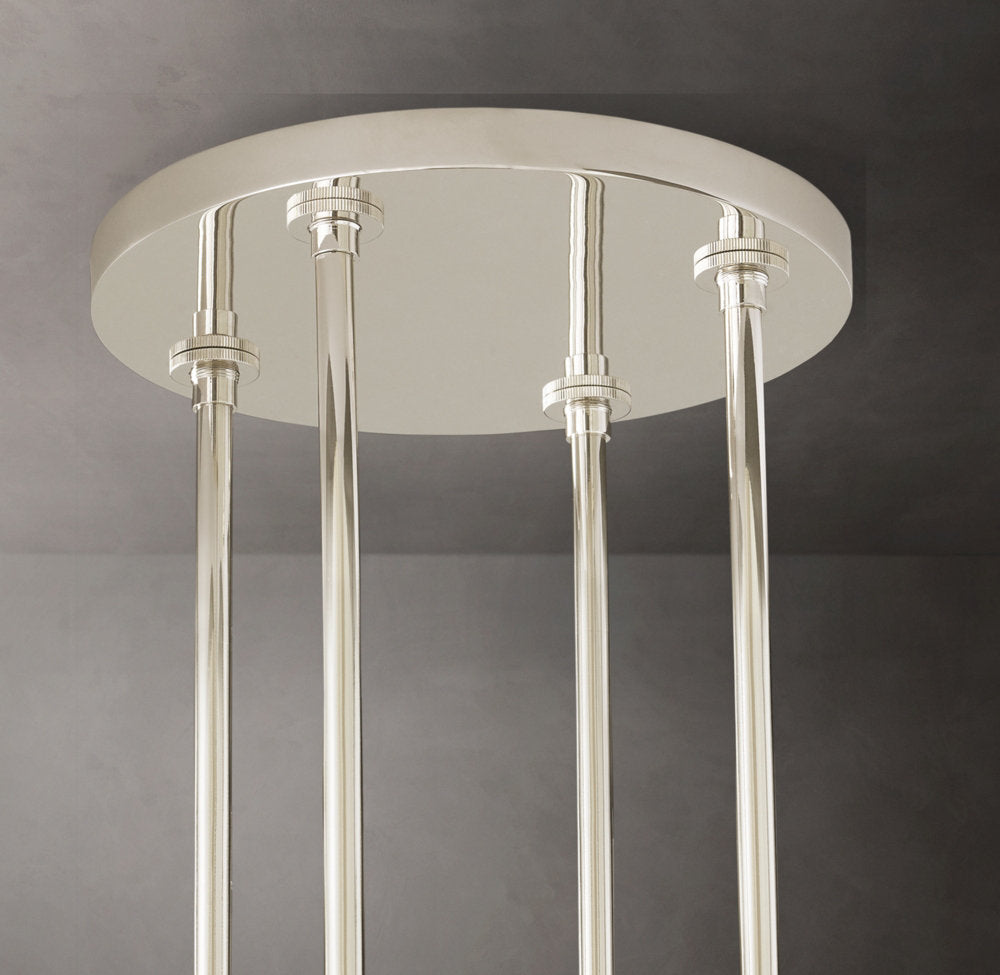 Warm White Milk Glass Chandelier